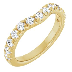 14K Yellow 3/4 CTW Natural Diamond Contour Band Ethereal Legacy Boutiques
