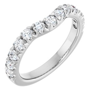 Platinum 3/4 CTW Natural Diamond Contour Band Ethereal Legacy Boutiques