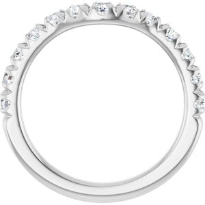 14K White 3/4 CTW Natural Diamond Contour Band Ethereal Legacy Boutiques