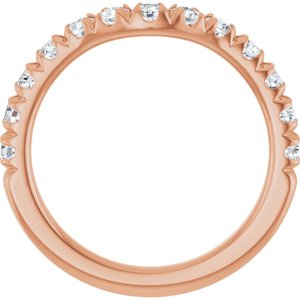 14K Rose 3/4 CTW Natural Diamond Contour Band Ethereal Legacy Boutiques