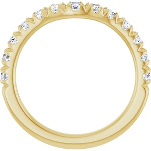 14K Yellow 3/4 CTW Natural Diamond Contour Band Ethereal Legacy Boutiques