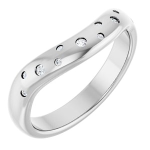 Platinum .08 CTW Lab-Grown Diamond Contour Band Ethereal Legacy Boutiques