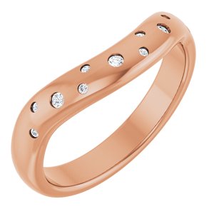 14K Rose .08 CTW Lab-Grown Diamond Contour Band Ethereal Legacy Boutiques