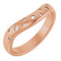 14K Rose .08 CTW Lab-Grown Diamond Contour Band Ethereal Legacy Boutiques