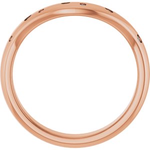 14K Rose .08 CTW Lab-Grown Diamond Contour Band Ethereal Legacy Boutiques