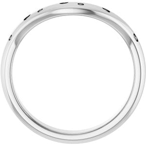 Platinum .08 CTW Lab-Grown Diamond Contour Band Ethereal Legacy Boutiques