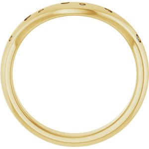 14K Yellow .08 CTW Lab-Grown Diamond Contour Band Ethereal Legacy Boutiques