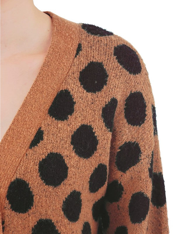 Polka Dot Jacquard Sweater Shrug Cardigan Shop Style & More | Fresh Looks, Everyday Deals & Free Shipping