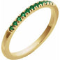 14K Yellow Natural Emerald Stackable Ring Ethereal Legacy Boutiques