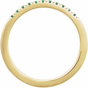 14K Yellow Natural Emerald Stackable Ring Ethereal Legacy Boutiques