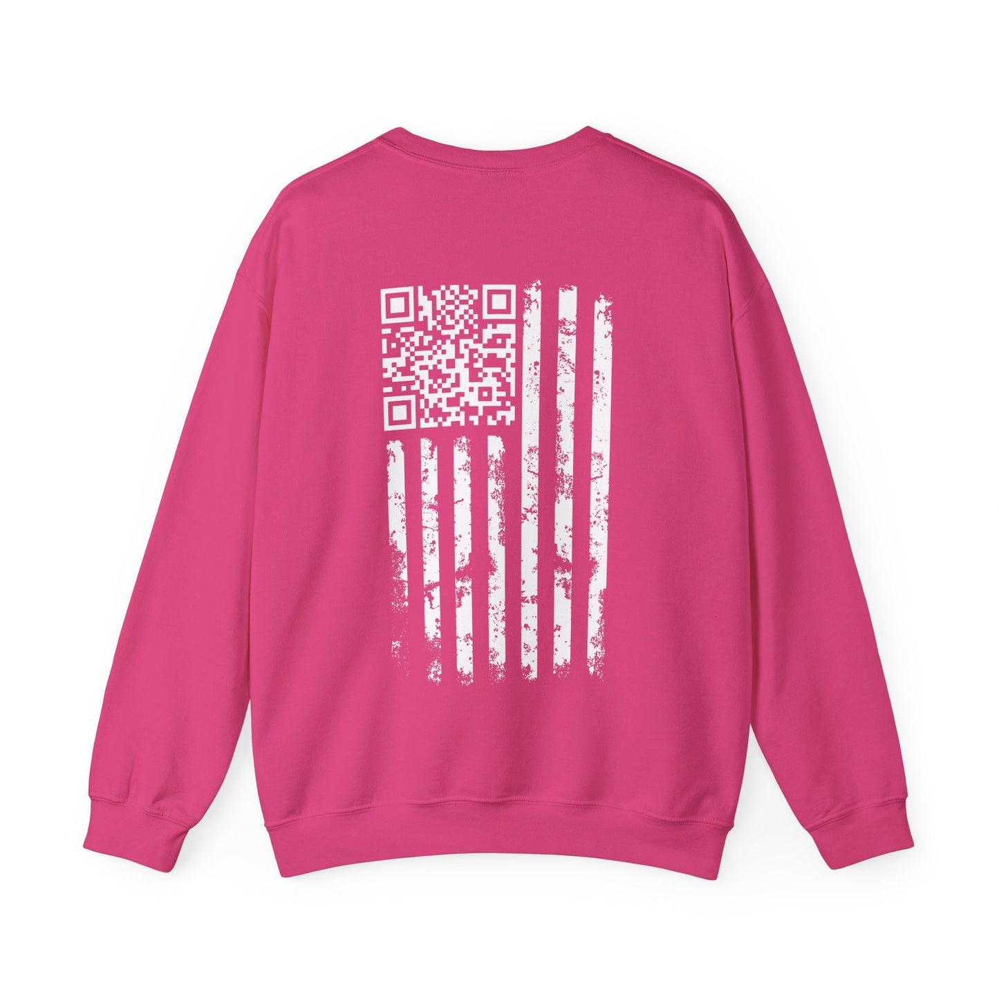 American Flag QR Code Crewneck Sweatshirt The Devil's Pickle
