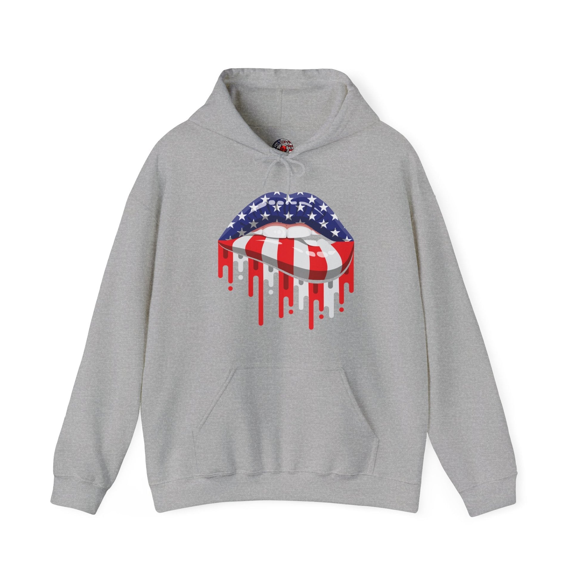 American Flag Lips Hooded Sweatshirt The Devil's Pickle