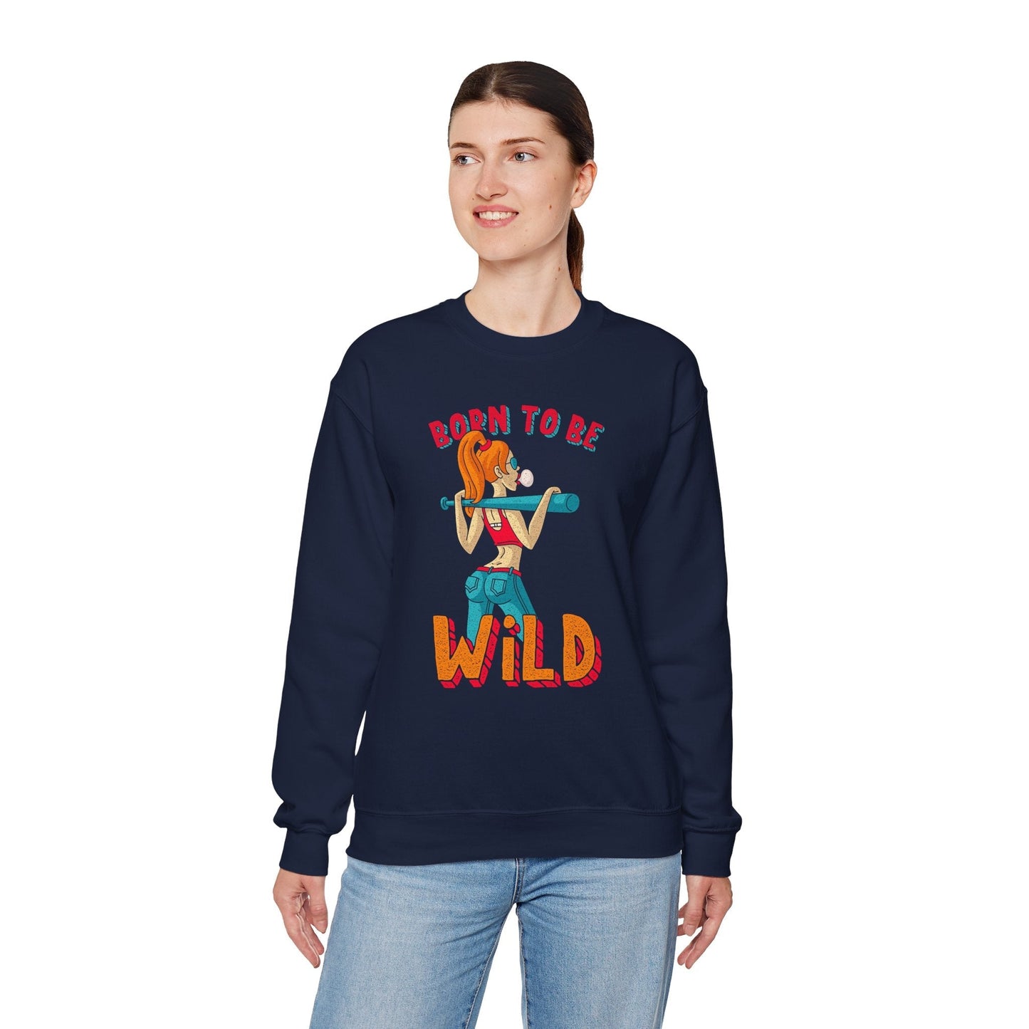 Born To Be Wild Crewneck Sweatshirt The Devil's Pickle