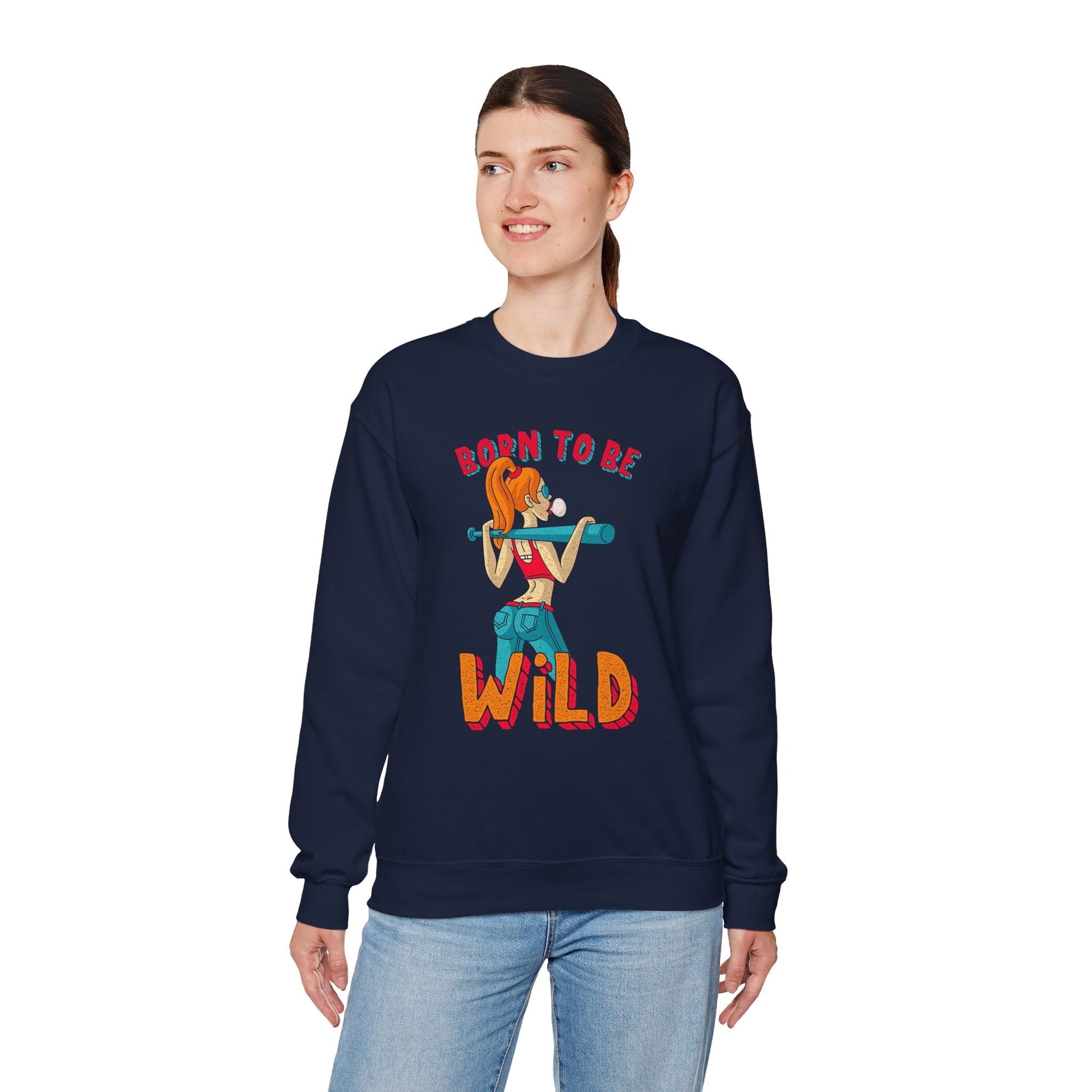 Born To Be Wild Crewneck Sweatshirt The Devil's Pickle