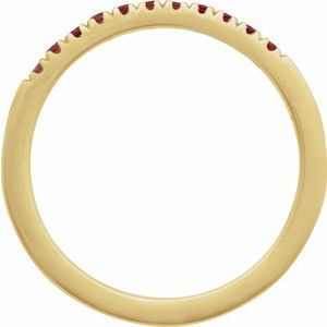 14K Yellow Natural Mozambique Garnet Stackable Ring Ethereal Legacy Boutiques