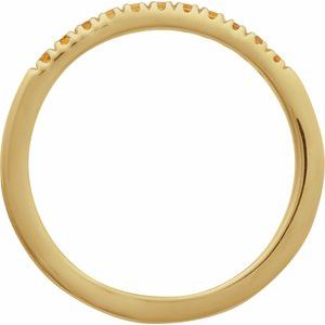 14K Yellow Natural Citrine Stackable Ring Ethereal Legacy Boutiques
