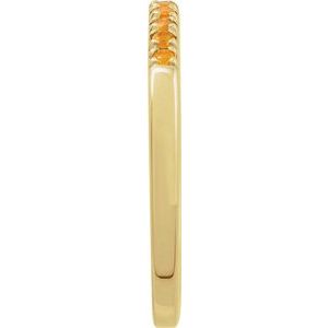 14K Yellow Natural Citrine Stackable Ring Ethereal Legacy Boutiques