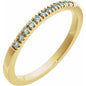 14K Yellow Natural Aquamarine Stackable Ring Ethereal Legacy Boutiques