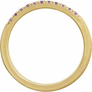 14K Yellow Natural Amethyst Stackable Ring Ethereal Legacy Boutiques