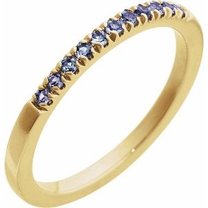 14K Yellow Natural Alexandrite Stackable Ring Ethereal Legacy Boutiques