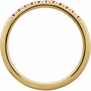 14K Yellow Lab-Grown Ruby Stackable Ring Ethereal Legacy Boutiques