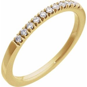 14K Yellow 1/6 CTW Natural Diamond Stackable Ring Ethereal Legacy Boutiques