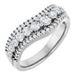 14K White 1 CTW Natural Diamond Accented Contour Band Ethereal Legacy Boutiques