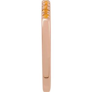 14K Rose Natural Citrine Stackable Ring Ethereal Legacy Boutiques
