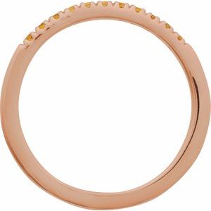 14K Rose Natural Citrine Stackable Ring Ethereal Legacy Boutiques