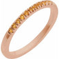 14K Rose Natural Citrine Stackable Ring Ethereal Legacy Boutiques