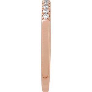 14K Rose 1/6 CTW Natural Diamond Stackable Ring Ethereal Legacy Boutiques