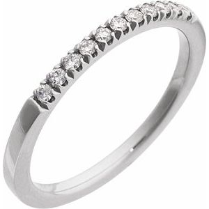 14K White 1/6 CTW Natural Diamond Stackable Ring Ethereal Legacy Boutiques