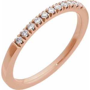 14K Rose 1/6 CTW Natural Diamond Stackable Ring Ethereal Legacy Boutiques