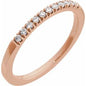 14K Rose 1/6 CTW Natural Diamond Stackable Ring Ethereal Legacy Boutiques