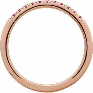 14K Rose Natural Ruby Stackable Ring Ethereal Legacy Boutiques