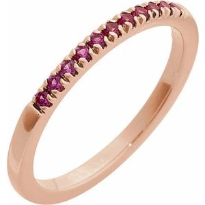 14K Rose Natural Ruby Stackable Ring Ethereal Legacy Boutiques