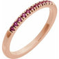14K Rose Lab-Grown Ruby Stackable Ring Ethereal Legacy Boutiques