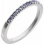 14K White Natural Alexandrite Stackable Ring Ethereal Legacy Boutiques