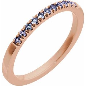 14K Rose Natural Alexandrite Stackable Ring Ethereal Legacy Boutiques