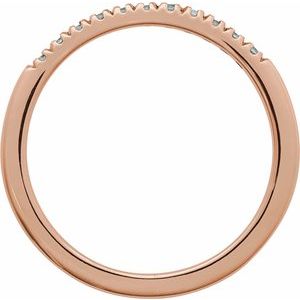 14K Rose Natural Aquamarine Stackable Ring