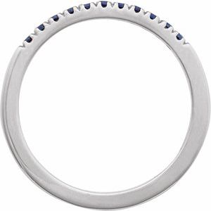14K White Lab-Grown Blue Sapphire Stackable Ring Ethereal Legacy Boutiques
