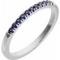 14K White Lab-Grown Blue Sapphire Stackable Ring Ethereal Legacy Boutiques