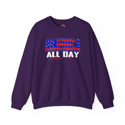 America All Day Crewneck Sweatshirt The Devil's Pickle