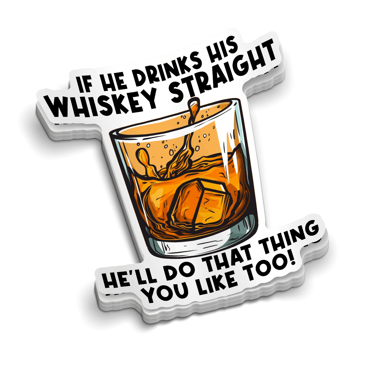 Whiskey Straight - Hard Hat Decal Armed American Supply