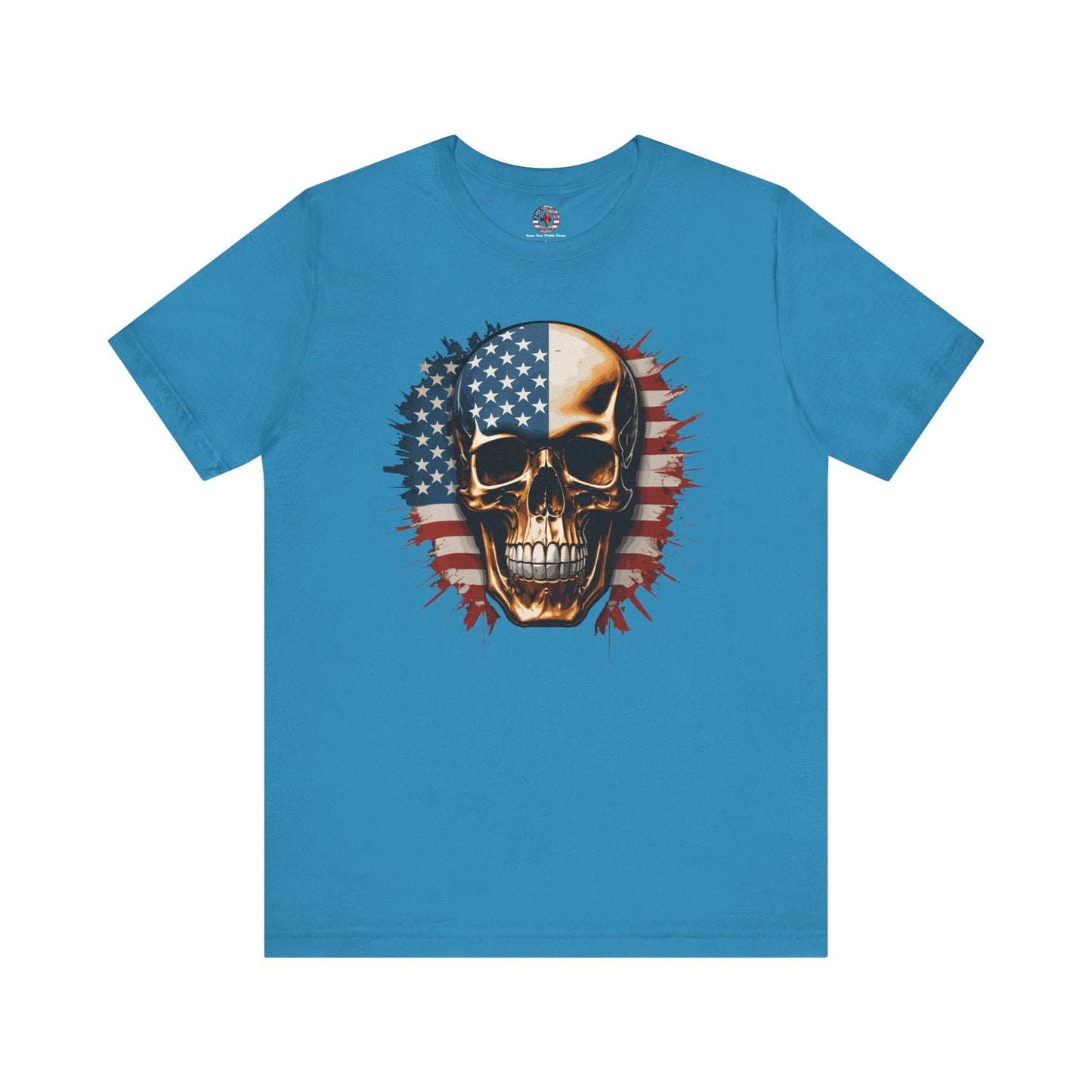 American Flag Skull T-Shirt The Devil's Pickle