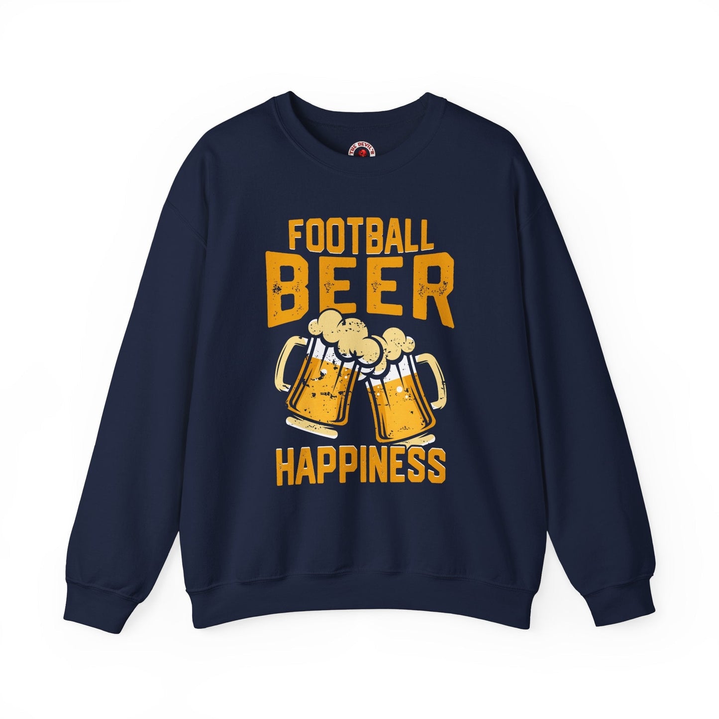 Football Beer and Happiness Crewneck Sweatshirt The Devil's Pickle