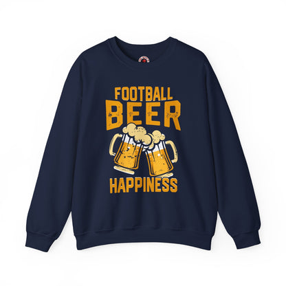 Football Beer and Happiness Crewneck Sweatshirt The Devil's Pickle