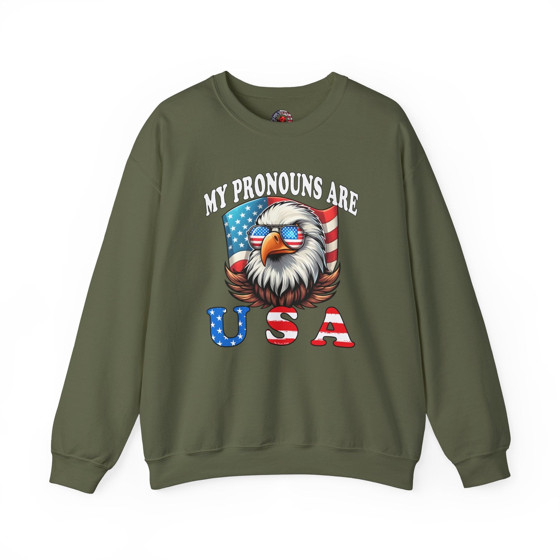 My Pronouns Are U.S.A Crewneck Sweatshirt The Devil's Pickle