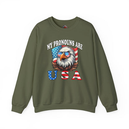 My Pronouns Are U.S.A Crewneck Sweatshirt The Devil's Pickle