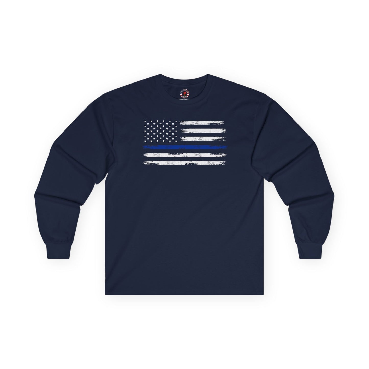 Thin Blue Line American Flag Long Sleeve Tee The Devil's Pickle